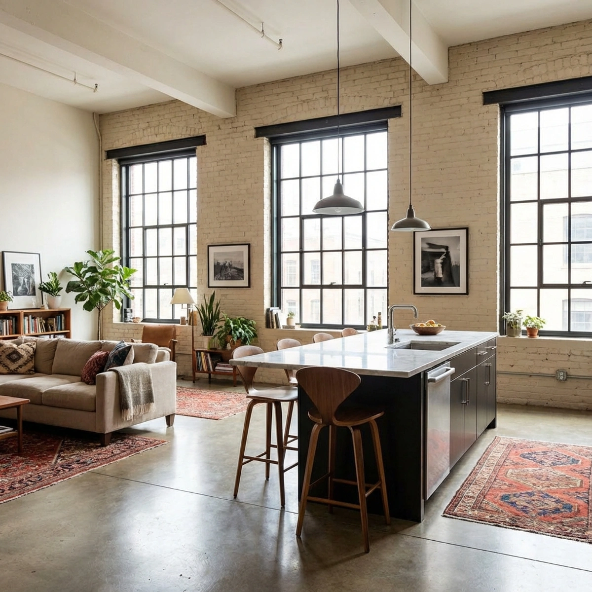 Transformation d'un espace classique en loft moderne